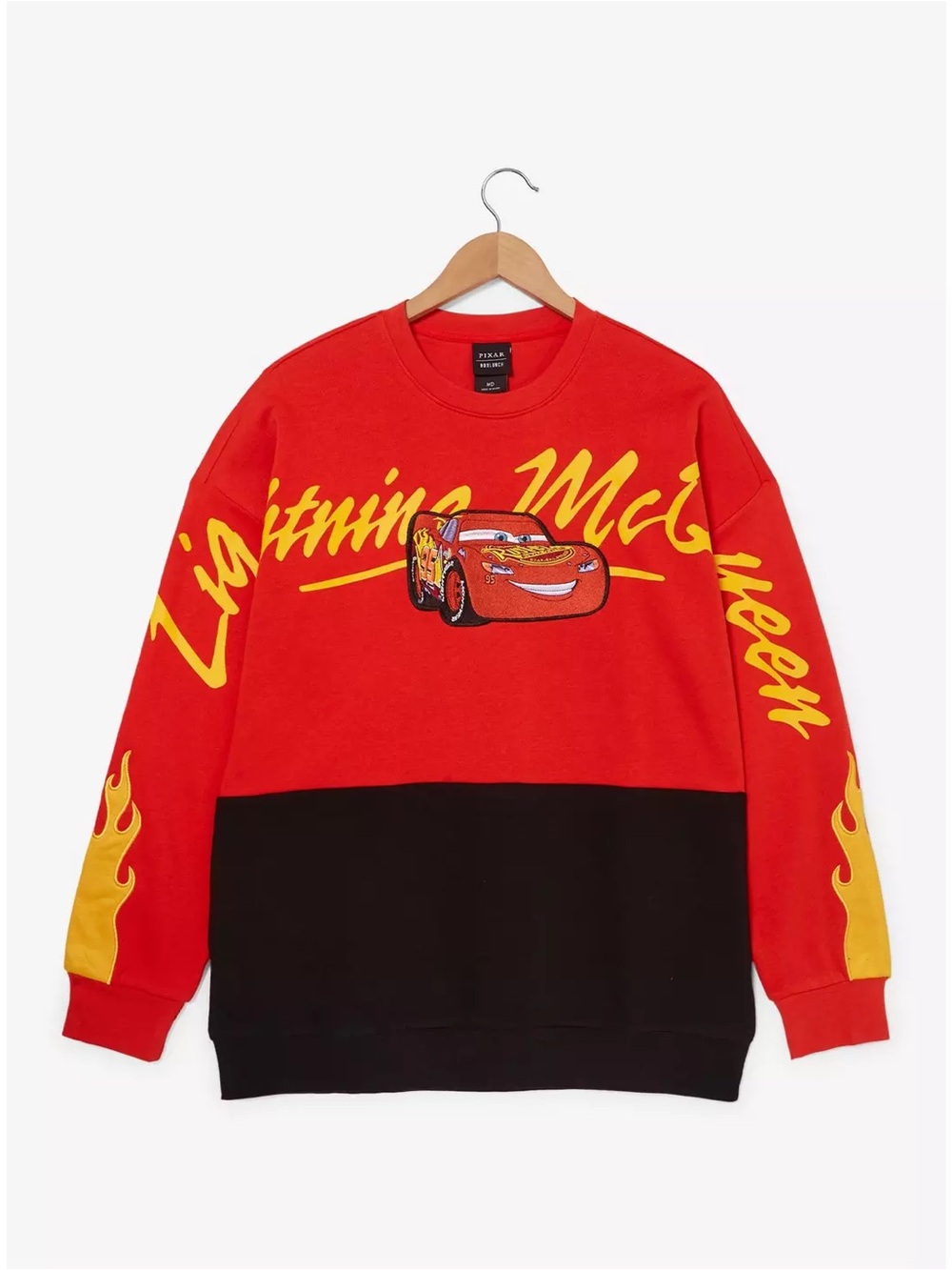 BoxLunch Disney Pixar Cars Lightning McQueen Color Block Crewneck Sweatshirt 3X